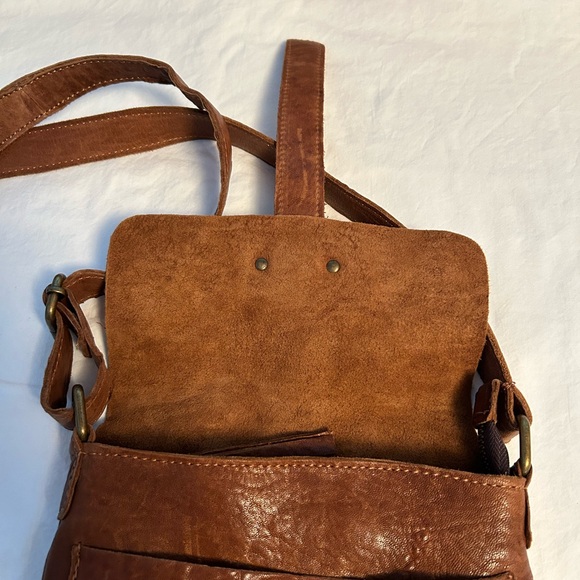 Brown leather bag, Maxon brand,Gen leather,zip closure,2int pockets,1 exterior - Picture 6 of 9